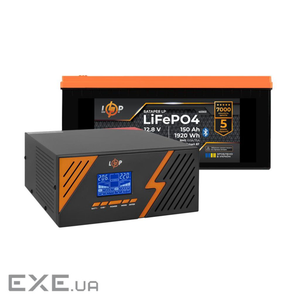 Комплект резервного питания LogicPower ИБП 1050W + литиевая (LiFePO4) батарея 1920 Wh (40312)