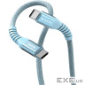 Магнітний кабель живлення та синхронізації Verbatim 60 Вт /USB-C-USB-C /120 см-блакинтий (31852)