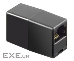 Перехідник мережевий RJ45 UTP5e F/F,RJ45 адаптер ISDN 1:1 8P8C,чорний (62.09.8131-1) (62.09.8131-1)