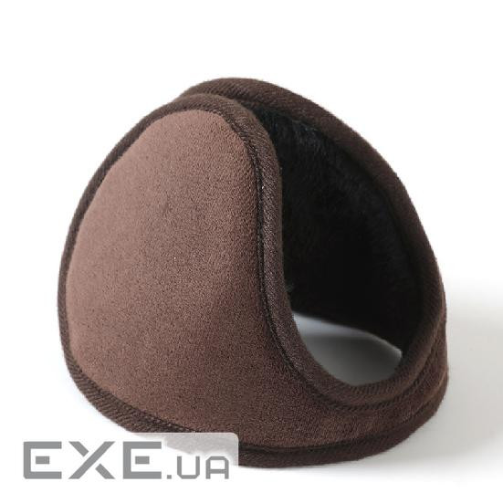 Зимові теплі амбушюри / навушники, плюш / оксамит, коричневий (WEP / Bn)