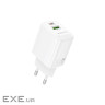 Зарядний пристрій BOROFONE BN29 Fuente 1xUSB-C PD30W + 1xUSB QC3.0 White (6941991120329)