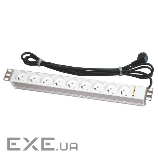 Силовий блок Conteg 19" 1U 6xSchuko, фільтр ВЧ, з кабелем 3м (DP-RP-06-SCHUPH)