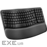 Клавіатура бездротова LOGITECH Wave Keys Ergonomic Keyboard Graphite (920-012304)