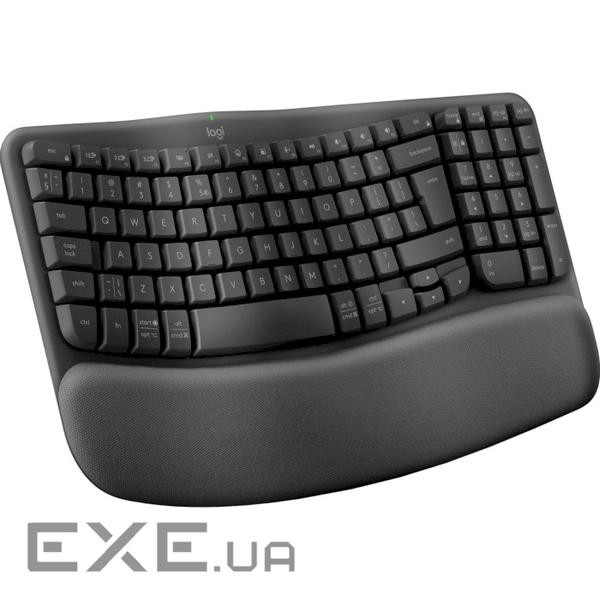 Клавіатура бездротова LOGITECH Wave Keys Ergonomic Keyboard Graphite (920-012304)