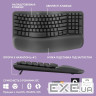 Клавіатура бездротова LOGITECH Wave Keys Ergonomic Keyboard Graphite (920-012304)