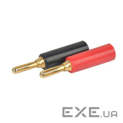 Наконечник кабельний, гвинтова фіксація, ізолятор: ПВХ, діаметр 3.0мм, позолочений штекер, ч (12725) (12725)