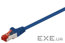 Патч-корд екранований RJ45 SFTP6 1.0m,patch AWG27 D=6.0mm Gold Protect,синій (75.09.5472-1) (75.09.5472-1)