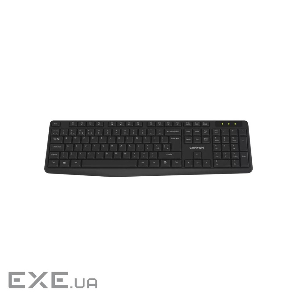 CANYON keyboard KB-W01 Wireless Black (CNE-CKEYW01)