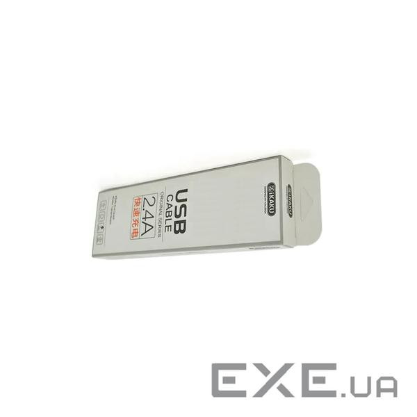 Дата кабель USB 2.0 AM to Micro 5P 1.0m KSC-285 PINNENG 2.4A White iKAKU (KSC-285-M)