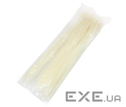 Стяжки для кабелю, 300 мм х 4,8 мм, 100 шт, White (300 мм х 4,8 (300 мм х 4,8 мм 100шт White)