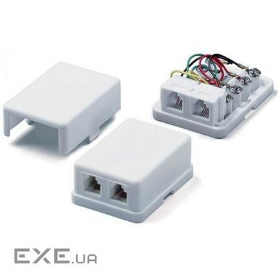 Телефонна розетка Eserver 2xRJ12 телефонная (WT-6010)