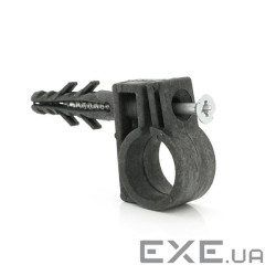 Обойма з ударним шурупом для гофри / труби чорне 15-16мм (пач. 50шт. ціна за пачку) (YT21307) ) (YT21307)