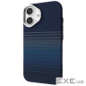 Чехол Gleam Case with Magnetic Ring iPhone 17 blue stripes (65180 blue stripes)