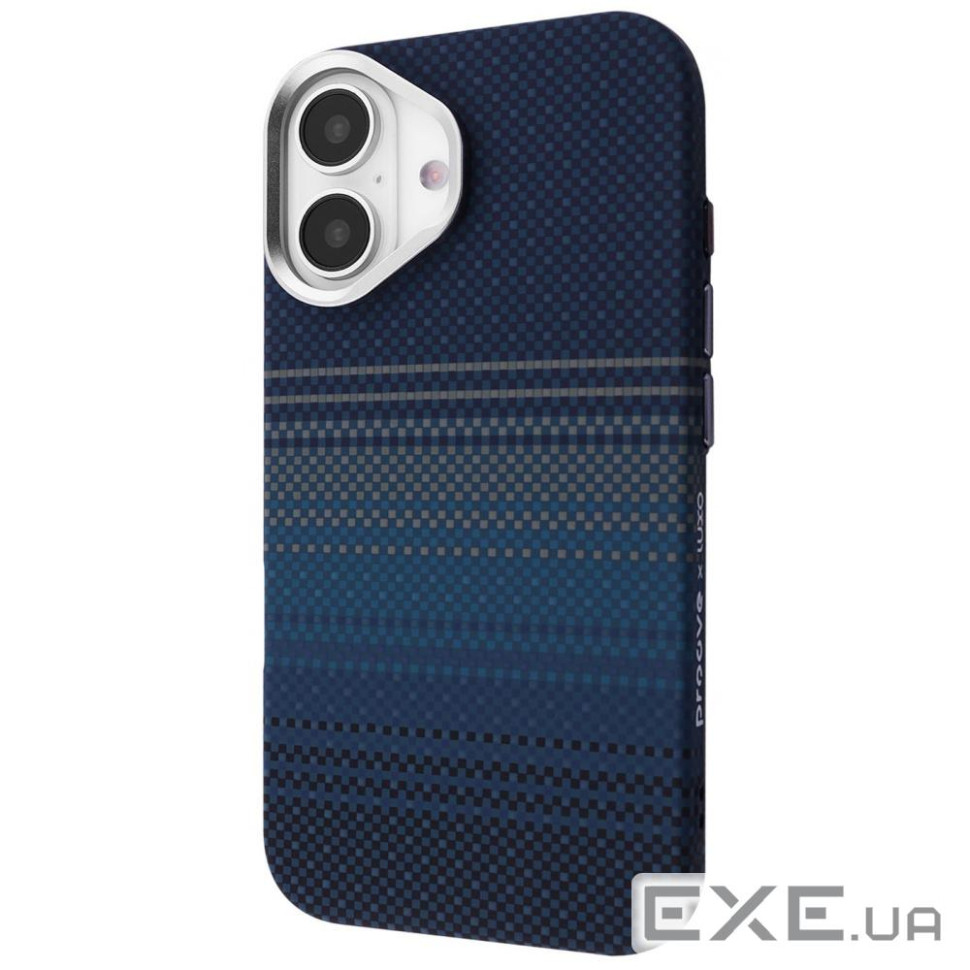 Чехол Gleam Case with Magnetic Ring iPhone 17 blue stripes (65180 blue stripes)