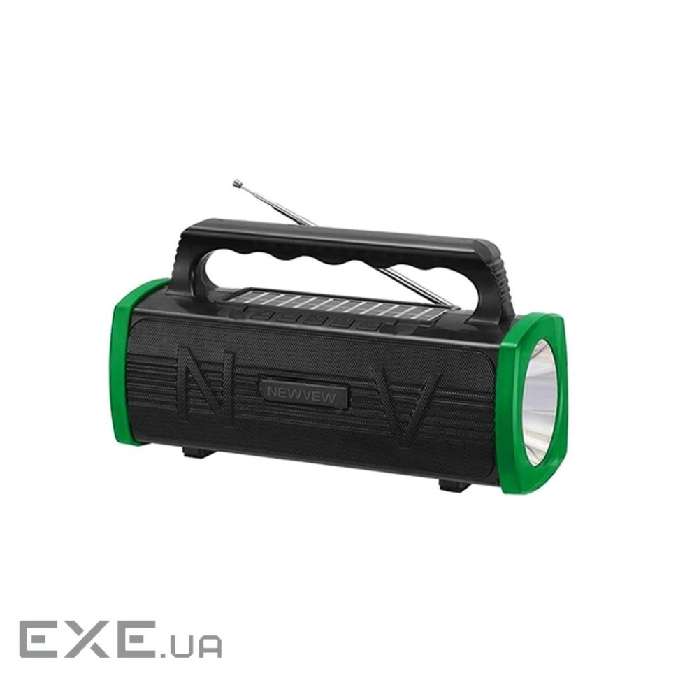 Акустична система NEWVEW NV-9010 Solar Panel/BT/USB/TF/FM Green (NWVW-NV-9010-GN)