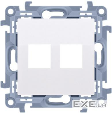 Адаптер інформаційний SIMON10 2xRJ45 Keystone, білий (CKP2.01/11)