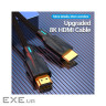 Кабель мультимедійний HDMI M to HDMI M 5.0m 8K60Hz cotton braided black Vention (AAUBJ)