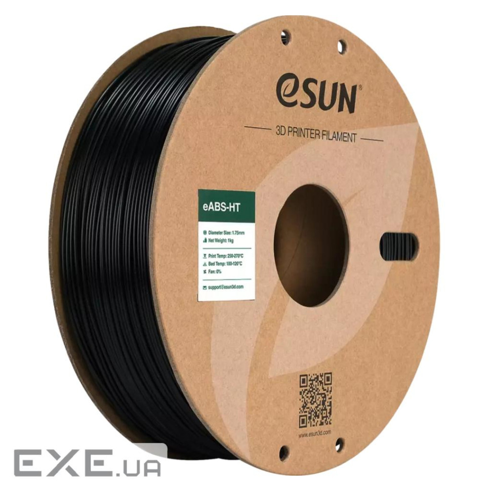 Пластик для 3D-принтера eSUN EABS-HT 1,75mm 1kg BLACK (EABS-HT-P175B1)