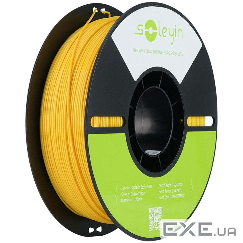 Пластик для 3D-принтера Creality Soleyin PETG 1.75мм, 1кг, yellow ginkgo (3301030160)