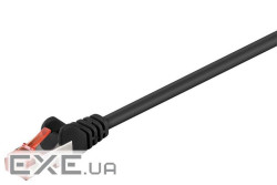 Патч-корд екранований RJ45 SFTP6 30.0m, patch AWG28 LSOH D=6.0mm Cu Gold,чорний (75.06.8699-1)