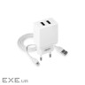 Зарядний пристрій XO L75 2USB/2.4A + Lightning White (XO-L75-L)