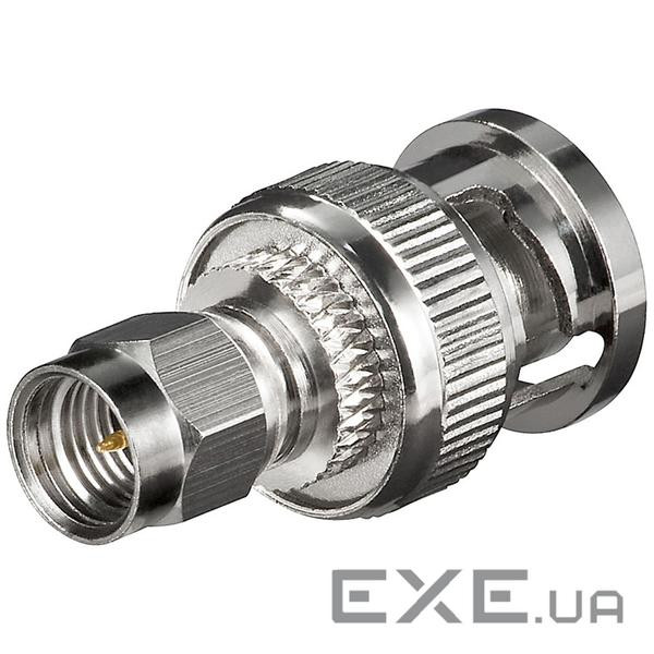 Перехідник антенний RF:RP-SMA-BNC M/M,адаптер Gold,срібний (75.01.1855-1) (75.01.1855-1)