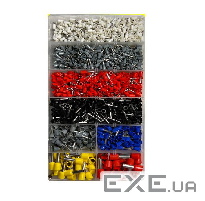 Набір клем / наконечників 1800шт (E0508w-500, E7508g-400, E1008r-350, E1508bl-300, E2508b (YT-39413) (E0508w-500, E7508g