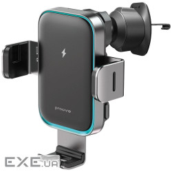Автоутримувач з бездротовою зарядкою Proove Triple Clamp Pro 15W metal gray (WHTP15010004)