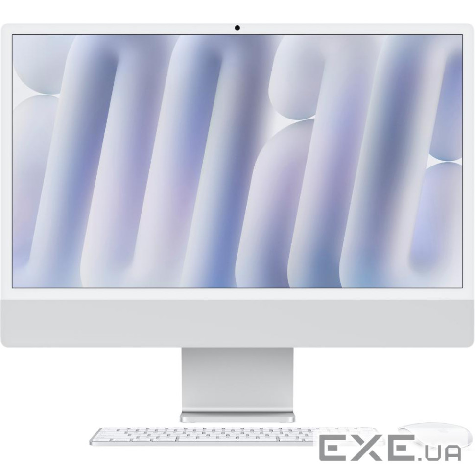 Комп"ютер Apple 24" iMac Retina 4.5K / Apple M4 (10-c/CPU, 10-c/GPU), 16, 256, Silver (MWUU3UA/A)