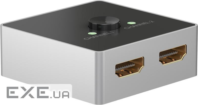 Перехідник моніторний HDMI 2x1 (Switch),Selector 4K@60Hz Bidirectional,чорний (75.05.8486-1) (75.05.8486-1)