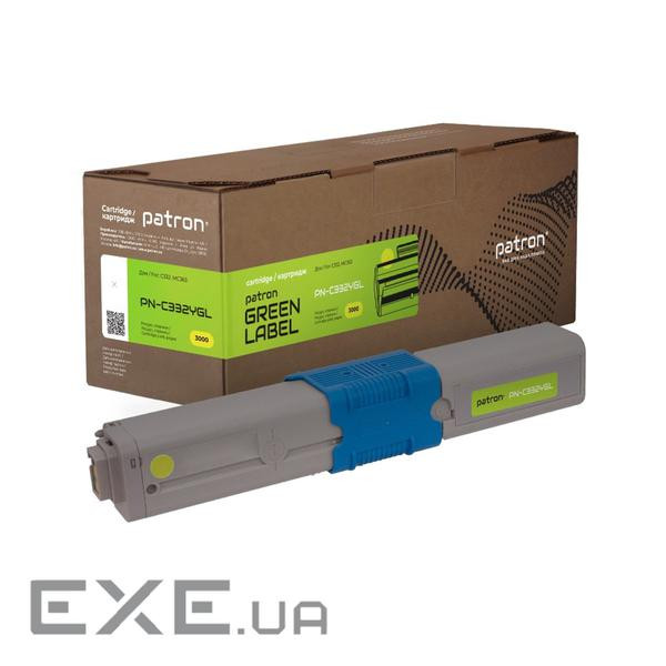Тонер-картридж Patron Oki 46508733 Green Label, yellow (PN-C332YGL)