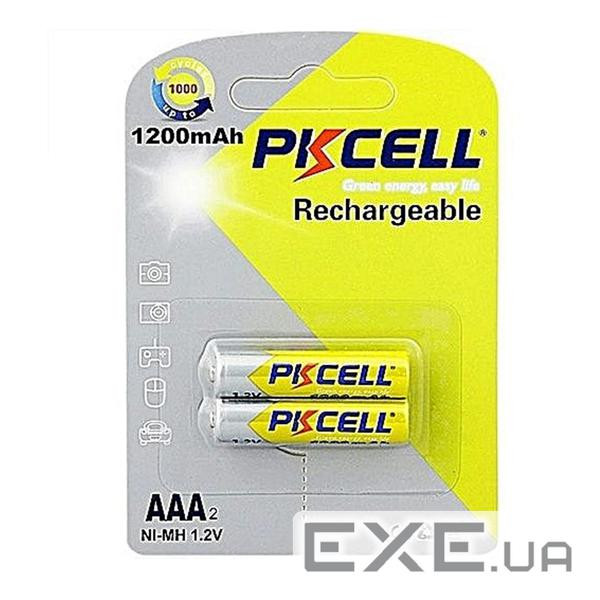 Акумулятор PKCELL 1.2V AAA 1200mAh NiMH Rechargeable Battery,2 штуки в блістері ціна за бл (09339)
