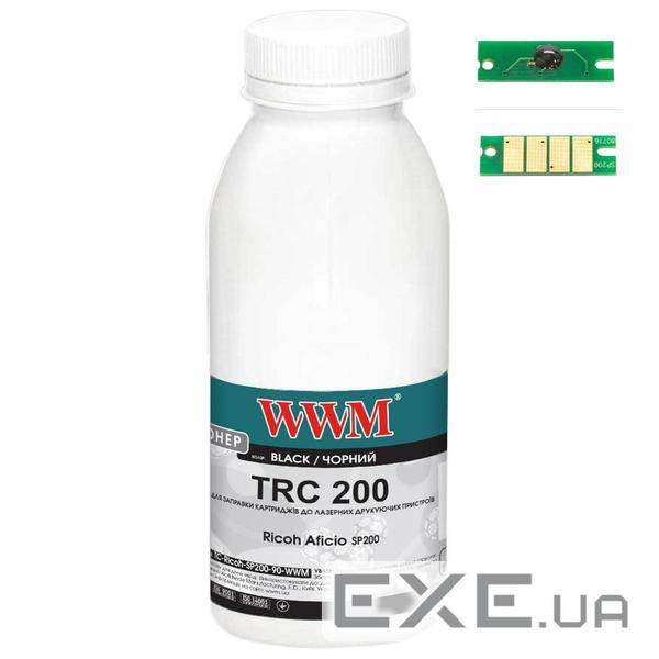 Тонер Ricoh Aficio SP200, 90г Black, chip WWM (TC-Ricoh-SP200-90-WWM)