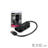 Хаб AXAGON HUE-X4B USB READY hub, 20 cm USB-A cable, Black