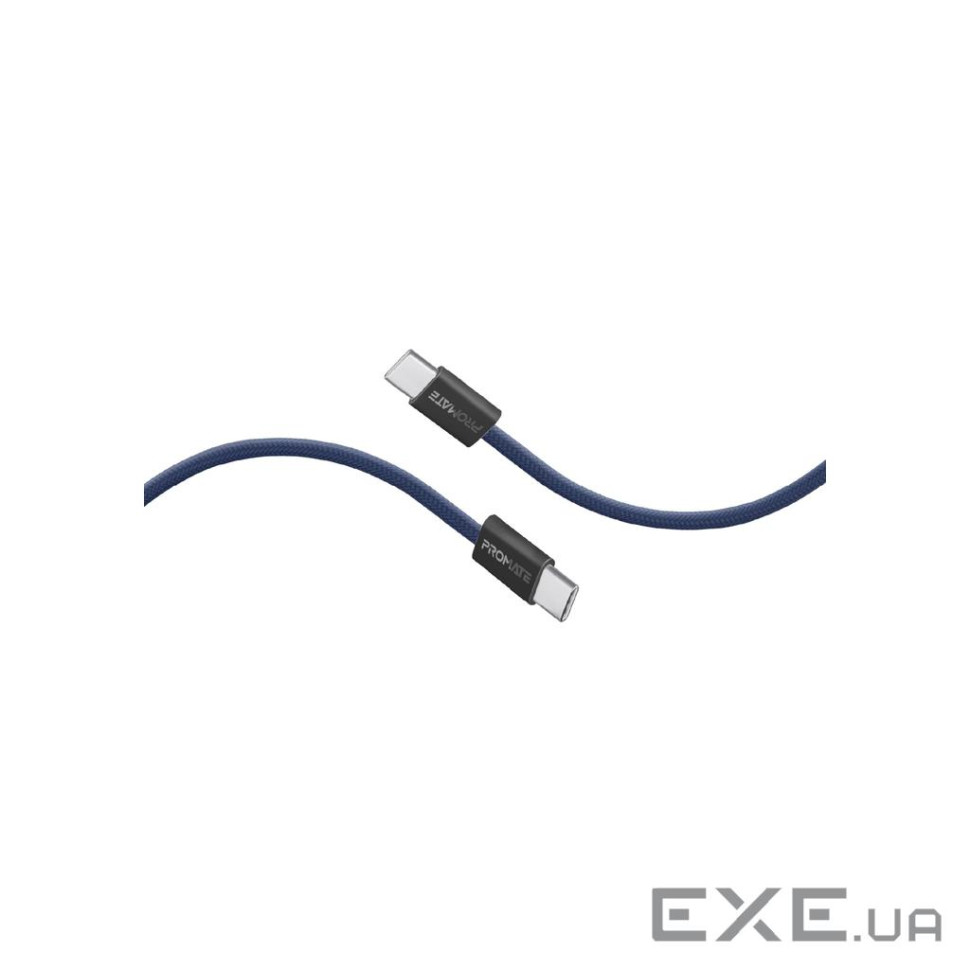 Дата кабель USB-C to USB-C 1.2m Promate (ecoline-cc120.navy)