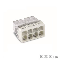 Клемний блок 8х1...2.5мм2, для однопров.проводн.,мідь, WAGO, прозорий (2273-208) (2273-208)