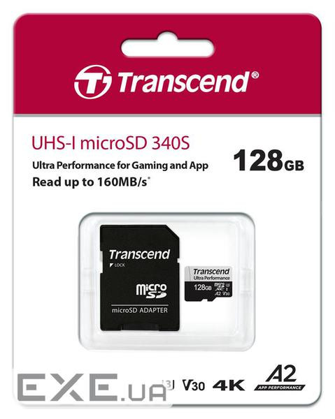 Карта пам'яті Transcend 128GB microSDXC class 10 UHS-I U3 A2 340S (TS128GUSD340S)