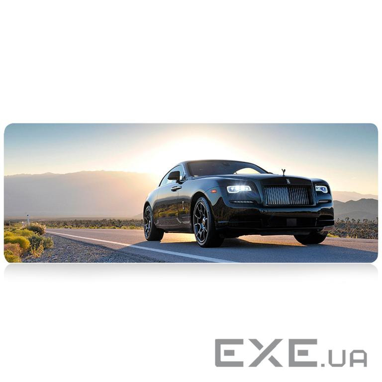 Коврик 300*700 тканинний Rolls-Royce з боковою прошивкою, товщина 2 мм, Black, Пакет (C47372)