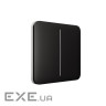 Кнопка двоклавішного вимикача Ajax  SoloButton (2-gang) (Ajax SoloButton (2-gang) [55] black)