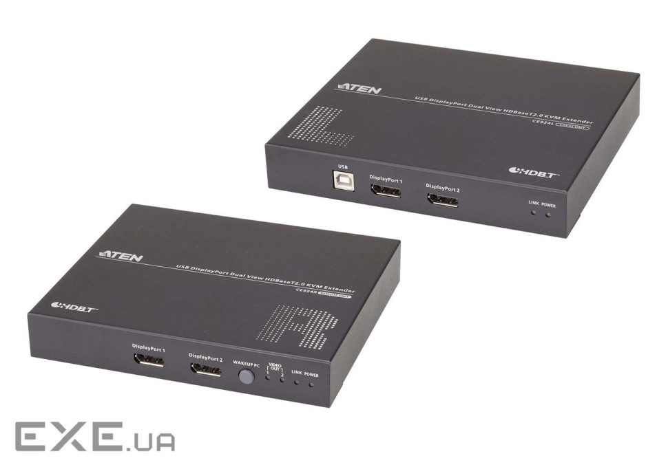 USB DisplayPort HDBaseT 2.0 KVM-подовжувач з підтримкою Dual View (CE924-AT-G)