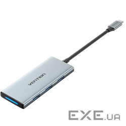 Концентратор VENTION USB 3.1 Type-C to HDMI/USB 3.0x3/SD/TF/PD 100W 7-in-1 (TOPHB)