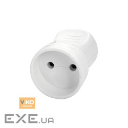 Штепсельне гніздо VIKO без заземлення 7.5А 260V. White. ПВХ (90302500)