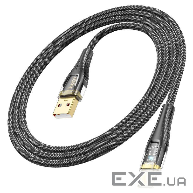 Кабель Hoco U121, Type-C-USB, 60W, Black, довжина 1,2 м, BOX (Hoco U121 / TCB)