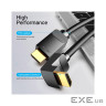 Кабель мультимедійний HDMI M to HDMI M 3.0m V2.0 4K60Hz 90 corner black Vention (AARBI)