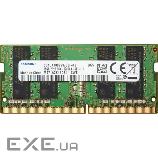 Модуль пам'яті SAMSUNG SO-DIMM DDR4 3200MHz 16GB (M471A2K43DB1-CWE)