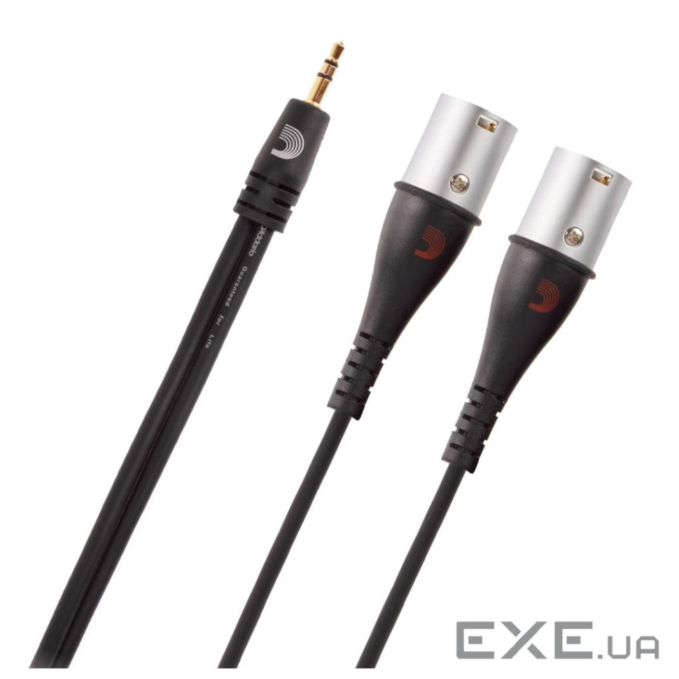Інсертний кабель D"Addario Custom Series 1/8" to Dual XLR Audio Cable (1.8m) (PW-MPXLR-06)