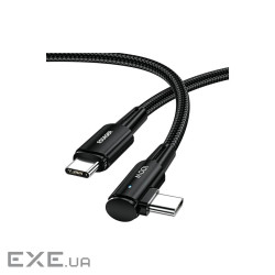 Дата кабель USB-C to USB-C 3.0m 100W 90 corner black Essager (EXCTT1-CGWTC01)