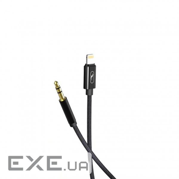Кабель SkyDolphin SR26 Braided Wire 3.5 мм - Lightning (M/M), 1 м , Black (SDAUX-000069)