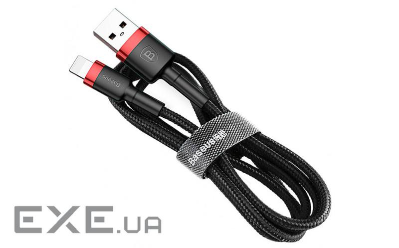 Кабель Baseus Cafule USB 2.0 to Lightning 1.5A 2M Чорний/Червоний (CALKLF-C19) (CALKLF-C19 2м) )