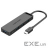 USB хаб VENTION 4-in-1 USB-C to USB3.0x4/Micro-B Power (TGKBB)